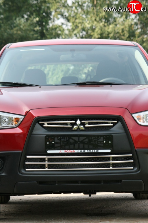 5 444 р. Декоративная вставка воздухозаборника Novline (d16 мм) Mitsubishi ASX дорестайлинг (2010-2012)  с доставкой в г. Воронеж