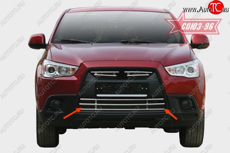 5 579 р. Декоративный элемент воздухозаборника Souz-96 (d16) Mitsubishi ASX дорестайлинг (2010-2012)  с доставкой в г. Воронеж