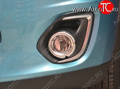 4 149 р. Накладки на вставки под противотуманные фары СТ Mitsubishi ASX 1-ый рестайлинг (2013-2016)  с доставкой в г. Воронеж