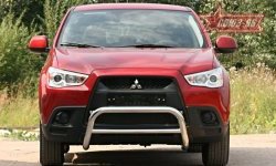 8 999 р. Защита переднего бампера Souz-96 (d60) Mitsubishi ASX дорестайлинг (2010-2012)  с доставкой в г. Воронеж. Увеличить фотографию 3