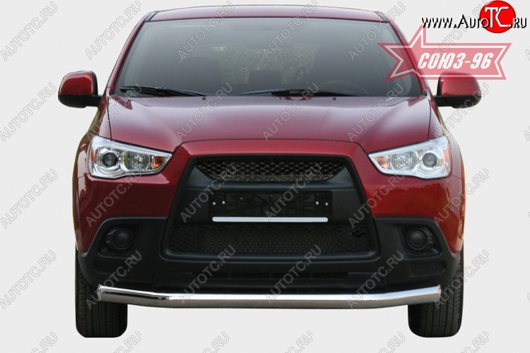 8 234 р. Защита переднего бампера Souz-96 (d76) Mitsubishi ASX дорестайлинг (2010-2012)  с доставкой в г. Воронеж