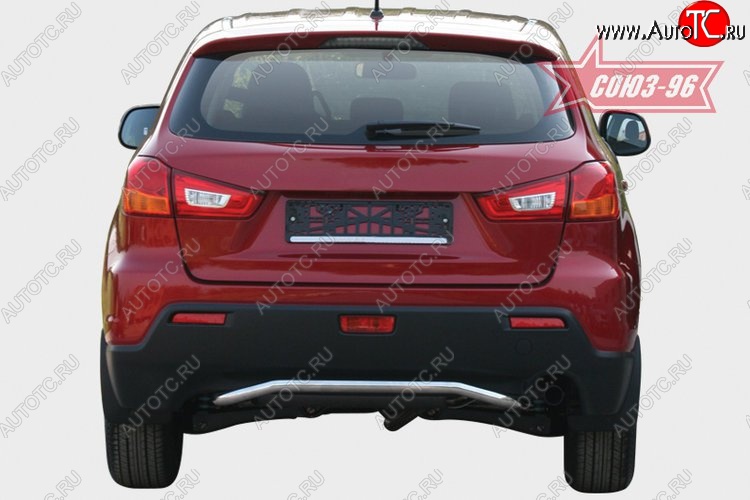 6 749 р. Защита заднего бампера Souz-96 (d42)  Mitsubishi ASX (2010-2012) дорестайлинг  с доставкой в г. Воронеж