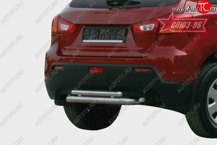 11 609 р. Защита заднего бампера Souz-96 (d60/42)  Mitsubishi ASX (2010-2012) дорестайлинг  с доставкой в г. Воронеж