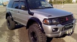 31 439 р. Накладки на колёсные арки RA (комплект)  Mitsubishi Challenger  K9-W (1996-2001) (Покрытие глянец (под окраску), Неокрашенные)  с доставкой в г. Воронеж. Увеличить фотографию 7