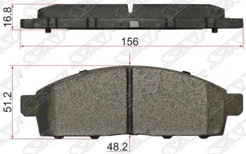 1 039 р. Колодки тормозные SAT (передние) Mitsubishi Challenger K9-W (1996-2001)  с доставкой в г. Воронеж. Увеличить фотографию 1