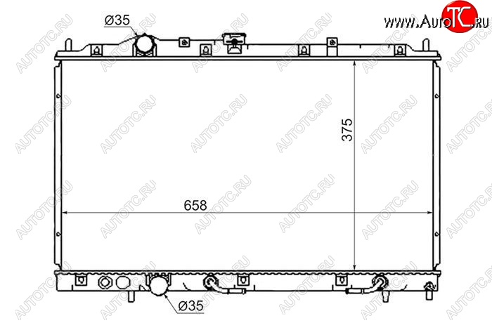 6 249 р. Радиатор двигателя (пластинчатый, МКПП/АКПП) SAT Mitsubishi Mirage CJ,CK,CL,CM хэтчбэк 3 дв. (1995-2001)  с доставкой в г. Воронеж