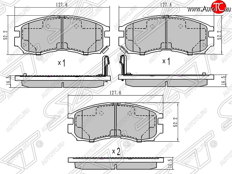 999 р. Колодки тормозные SAT (передние)  Mitsubishi Eclipse - Mirage  CJ,CK,CL,CM  с доставкой в г. Воронеж