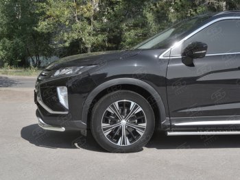 14 999 р. Защита переднего бампера (Ø42 мм, нержавейка) SLITKOFF Mitsubishi Eclipse Cross GK дорестайлинг (2017-2021)  с доставкой в г. Воронеж. Увеличить фотографию 3