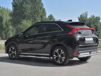 14 399 р. Защита заднего бампера (Ø63 мм, нержавейка) SLITKOFF  Mitsubishi Eclipse Cross  GK (2017-2021) дорестайлинг  с доставкой в г. Воронеж. Увеличить фотографию 2