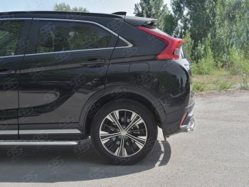 14 399 р. Защита заднего бампера (Ø63 мм, нержавейка) SLITKOFF  Mitsubishi Eclipse Cross  GK (2017-2021) дорестайлинг  с доставкой в г. Воронеж. Увеличить фотографию 3