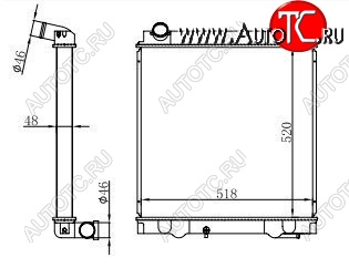 8 549 р. Радиатор двигателя (пластинчатый, МКПП) SAT  Mitsubishi Fuso Canter (2000-2025)  с доставкой в г. Воронеж