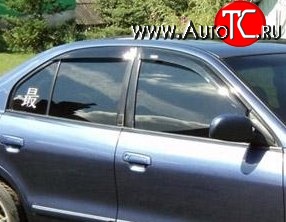 999 р. Комплект дефлекторов окон (ветровиков) 4 шт. (седан) Russtal Mitsubishi Galant 8  дорестайлинг седан (1996-1998)  с доставкой в г. Воронеж