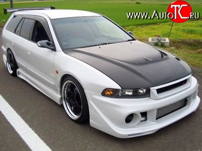 21 499 р. Пластиковый капот Dolphin Mitsubishi Galant 8  дорестайлинг седан (1996-1998) (Неокрашенный)  с доставкой в г. Воронеж