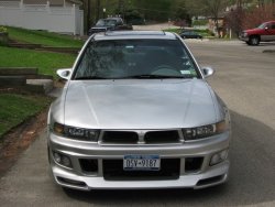 9 299 р. Передний бампер DOLPHIN Mitsubishi Galant 8  дорестайлинг седан (1996-1998) (Неокрашенный)  с доставкой в г. Воронеж. Увеличить фотографию 3