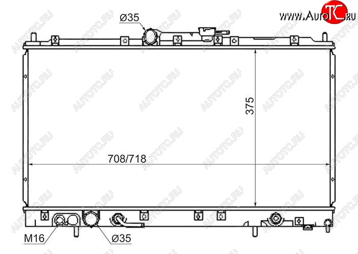 6 349 р. Радиатор двигателя (пластинчатый, МКПП/АКПП) SAT Mitsubishi Galant 8  дорестайлинг седан (1996-1998)  с доставкой в г. Воронеж