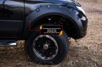 27 549 р. Расширители колесных арок RA (60 мм, комплект) Mitsubishi L200 5 KK,KL дорестайлинг (2015-2019) (Поверхность глянец (под покраску), Неокрашенные)  с доставкой в г. Воронеж. Увеличить фотографию 3