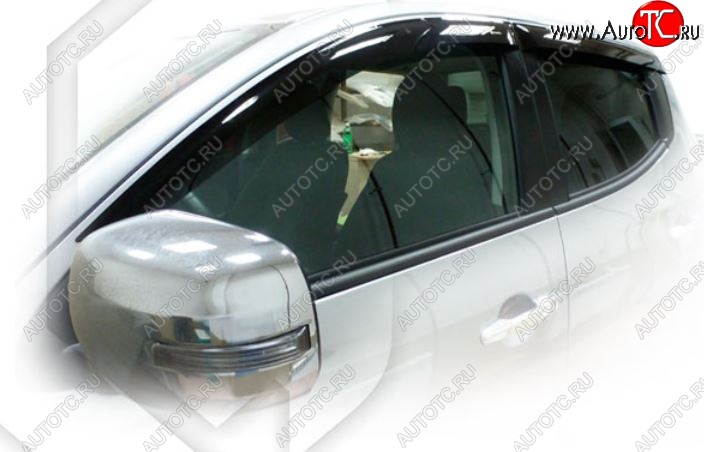 2 199 р. Дефлектора окон CA-Plastiс Mitsubishi L200 5 KK,KL дорестайлинг (2015-2019) (Classic полупрозрачный, Без хром.молдинга)  с доставкой в г. Воронеж