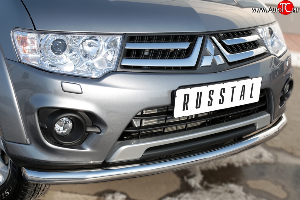15 549 р. Одинарная защита переднего бампера диаметром 63 мм SLITKOFF Mitsubishi L200 5 KK,KL дорестайлинг (2015-2019)  с доставкой в г. Воронеж