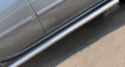 77 999 р. Защита порогов из круглой трубы диаметром 76 мм Russtal Mitsubishi L200 5 KK,KL дорестайлинг (2015-2019) (Защита порогов с со скосами на торцах (вариант 1))  с доставкой в г. Воронеж. Увеличить фотографию 8