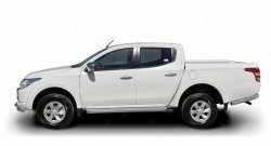 85 999 р. Широкая защита порогов (рестайлинг) Russtal Mitsubishi L200 5 KK,KL дорестайлинг (2015-2019) (Защита порогов с со скосами на торцах (вариант 1))  с доставкой в г. Воронеж. Увеличить фотографию 2