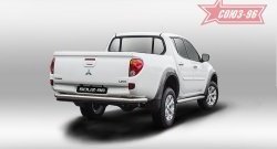 12 734 р. Одинарная защита заднего бампера с диаметром трубы 76 мм Souz-96  Mitsubishi L200  5 KK,KL (2015-2019) дорестайлинг  с доставкой в г. Воронеж. Увеличить фотографию 1