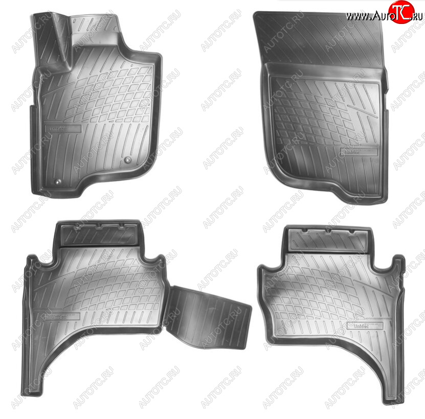 2 459 р. Комплект ковриков в салон Norplast  Mitsubishi L200  5 KK,KL (2015-2019) дорестайлинг (Цвет: черный)  с доставкой в г. Воронеж