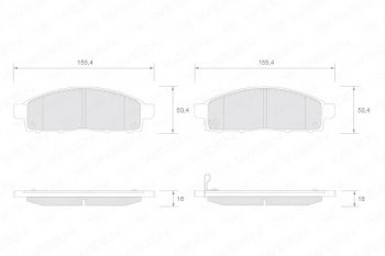 2 899 р. Тормозные колодки Ferodo (передние)  Mitsubishi L200 ( 4,  5 KK,KL) - Pajero Sport  PB  с доставкой в г. Воронеж. Увеличить фотографию 2