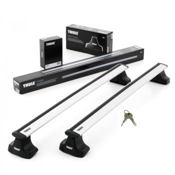 Багажник (серебро) THULE WingBar Mitsubishi L200 ( 4,  5 KK,KL) (2006-2022)  дорестайлинг, рестайлинг (длина дуг 127 см)