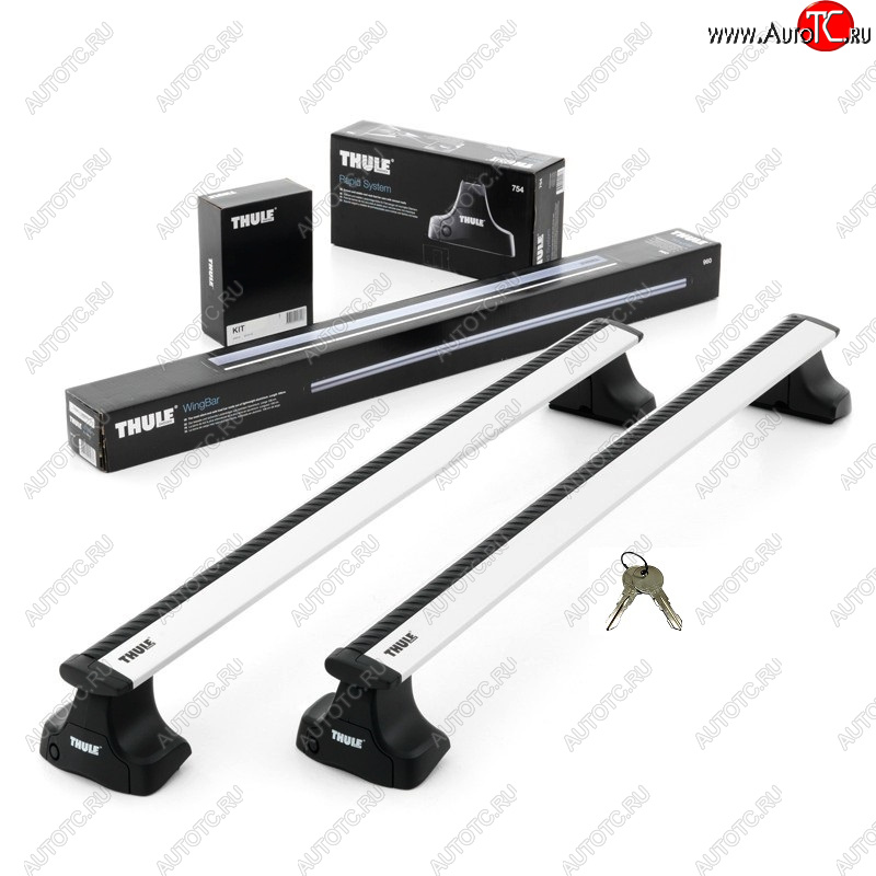 13 449 р. Багажник (серебро) THULE WingBar  Mitsubishi L200 ( 4,  5 KK,KL) (2006-2022)  дорестайлинг, рестайлинг (длина дуг 127 см)  с доставкой в г. Воронеж