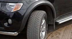 7 599 р. Комплект накладок на колёсные арки RA с выносом 50 мм Single Cab Mitsubishi L200 5 KK,KL рестайлинг (2018-2022) (Комплект на 4 арки, Поверхность глянец (под окраску), Неокрашенный)  с доставкой в г. Воронеж. Увеличить фотографию 3