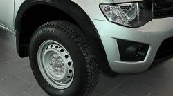 7 599 р. Комплект накладок на колёсные арки RA с выносом 50 мм Single Cab Mitsubishi L200 5 KK,KL рестайлинг (2018-2022) (Комплект на 4 арки, Поверхность глянец (под окраску), Неокрашенный)  с доставкой в г. Воронеж. Увеличить фотографию 4