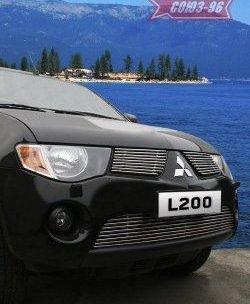 Декоративные элементы решетки радиатора Souz-96 (d10) Mitsubishi L200 4  дорестайлинг (2006-2014)