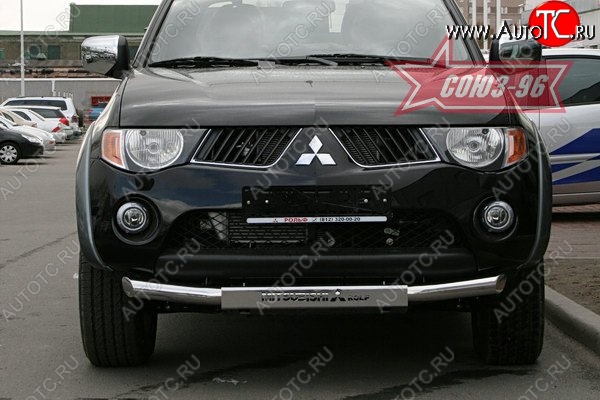 16 919 р. Защита переднего бампера одинарная Souz-96 (d76) Mitsubishi L200 4  дорестайлинг (2006-2014)  с доставкой в г. Воронеж