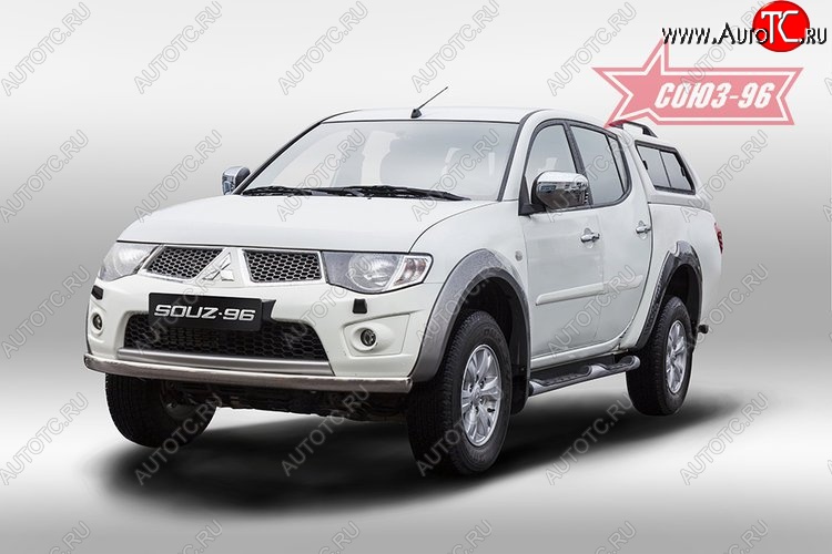 13 904 р. Овальная защита переднего бампера (d75х42) Souz-96 Mitsubishi L200 4  дорестайлинг (2006-2014)  с доставкой в г. Воронеж