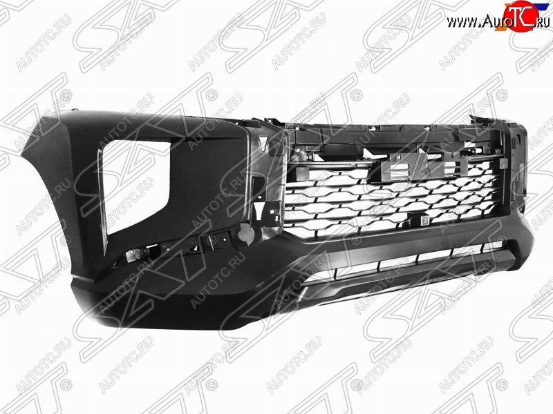 12 949 р. Передний бампер (с решеткой) SAT Mitsubishi L200 5 KK,KL рестайлинг (2018-2022) (Неокрашенный)  с доставкой в г. Воронеж