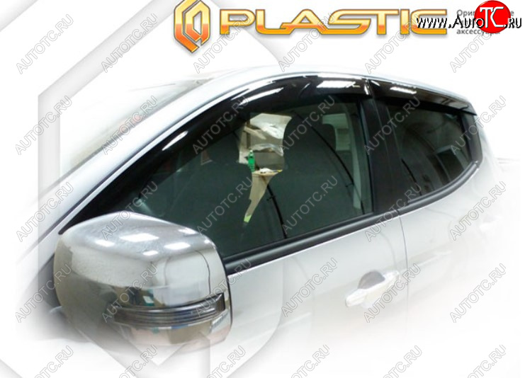 2 199 р. Дефлектора окон CA-Plastic Mitsubishi L200 5 KK,KL рестайлинг (2018-2022) (Classic полупрозрачный, Без хром. молдинга)  с доставкой в г. Воронеж