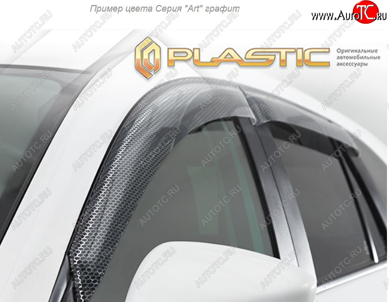 2 299 р. Дефлектора окон CA-Plastic  Mitsubishi L200  5 KK,KL (2018-2022) рестайлинг (Серия Арт графит, Без хром. молдинга)  с доставкой в г. Воронеж