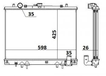 8 799 р. Радиатор двигателя SAT (пластинчатый, 2.5D, МКПП/АКПП, 4WD)  Mitsubishi L200 ( 3 K6T-K7T,  3 K74T) (1996-2006) дорестайлинг, рестайлинг  с доставкой в г. Воронеж. Увеличить фотографию 1