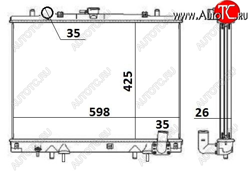 8 799 р. Радиатор двигателя SAT (пластинчатый, 2.5D, МКПП/АКПП, 4WD)  Mitsubishi L200 ( 3 K6T-K7T,  3 K74T) (1996-2006) дорестайлинг, рестайлинг  с доставкой в г. Воронеж