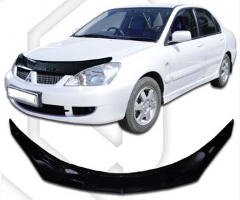 2 199 р. Дефлектор капота CA-Plastiс exclusive  Mitsubishi Lancer  9 CS (2005-2009) седан 2-ой рестайлинг, универсал 2-ой рестайлинг (серия Classic черный)  с доставкой в г. Воронеж. Увеличить фотографию 2