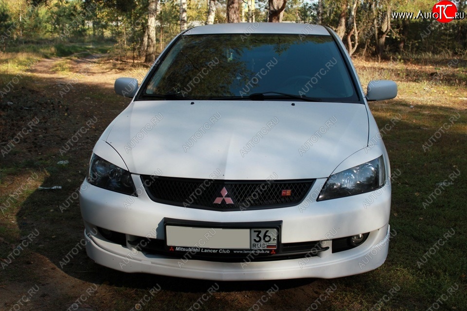 499 р. Реснички на фары Style v2 Mitsubishi Lancer 9 CS седан 2-ой рестайлинг (2005-2009) (Неокрашенные)  с доставкой в г. Воронеж