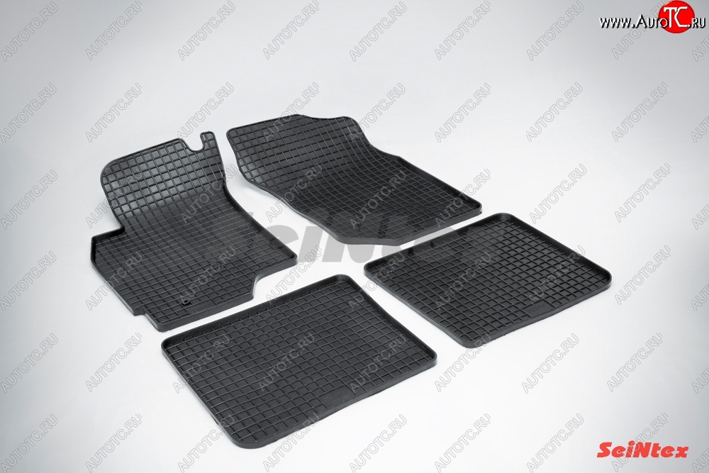 2 199 р. Износостойкие коврики в салон с рисунком Сетка SeiNtex Premium 4 шт. (резина)  Mitsubishi Lancer  9 CS (2003-2005) седан 1-ый рестайлинг, универсал 1-ый рестайлинг  с доставкой в г. Воронеж