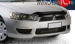 Дефлектор капота NovLine (короткий) Mitsubishi Lancer 10 CY хэтчбэк дорестайлинг (2007-2010)