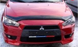 3 299 р. Дефлектор капота NovLine Mitsubishi Lancer 10 CY хэтчбэк дорестайлинг (2007-2010)  с доставкой в г. Воронеж. Увеличить фотографию 1