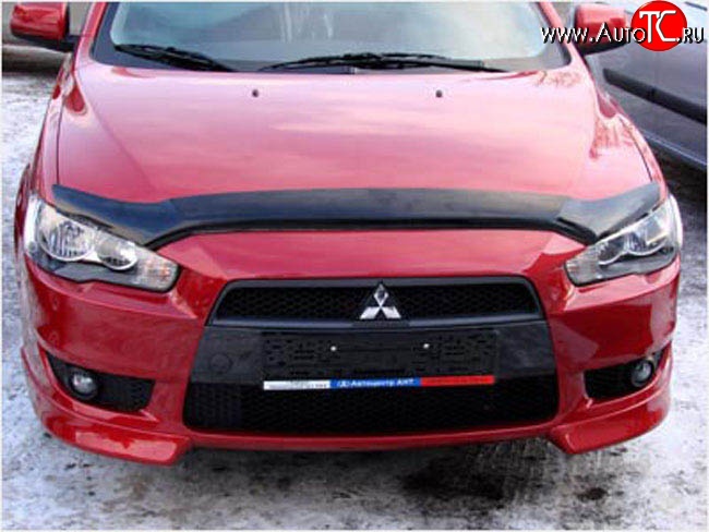 3 299 р. Дефлектор капота NovLine Mitsubishi Lancer 10 CY седан рестайлинг (2011-2017)  с доставкой в г. Воронеж