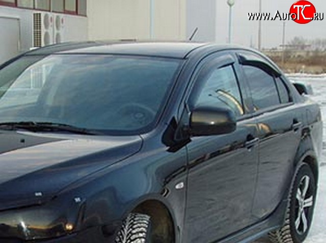 4 199 р. Дефлекторы окон (ветровики) Novline 4 шт. (седан) Mitsubishi Lancer 10 CY седан дорестайлинг (2007-2010)  с доставкой в г. Воронеж