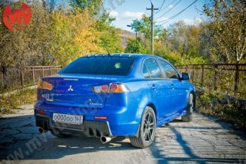 1 649 р. Козырёк на заднее стекло Zodiak Generator (6 зубьев)  Mitsubishi Lancer  10 CY (2007-2017) седан дорестайлинг, седан рестайлинг (Неокрашенный)  с доставкой в г. Воронеж. Увеличить фотографию 1