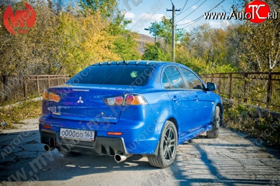 1 649 р. Козырёк на заднее стекло Zodiak Generator (6 зубьев)  Mitsubishi Lancer  10 CY (2007-2017) седан дорестайлинг, седан рестайлинг (Неокрашенный)  с доставкой в г. Воронеж