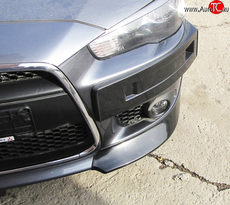 4 299 р. Накладки на передний бампер Restayl Mitsubishi Lancer 10 CY седан дорестайлинг (2007-2010) (Неокрашенная)  с доставкой в г. Воронеж