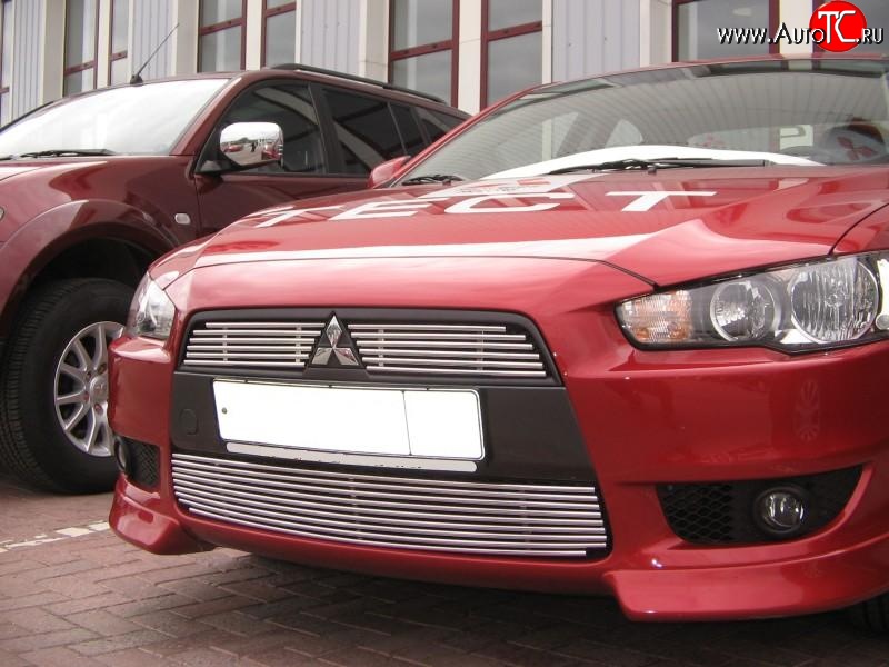 5 799 р. Декоративная вставка воздухозаборника Berkut Mitsubishi Lancer 10 CY седан дорестайлинг (2007-2010)  с доставкой в г. Воронеж